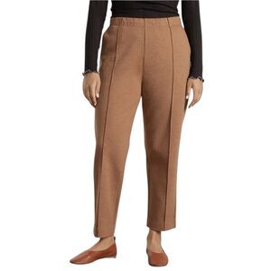 Everlane The Dream Knit Pant Sz XL Golden Brown Pocket Tapered Ankle Length EUC